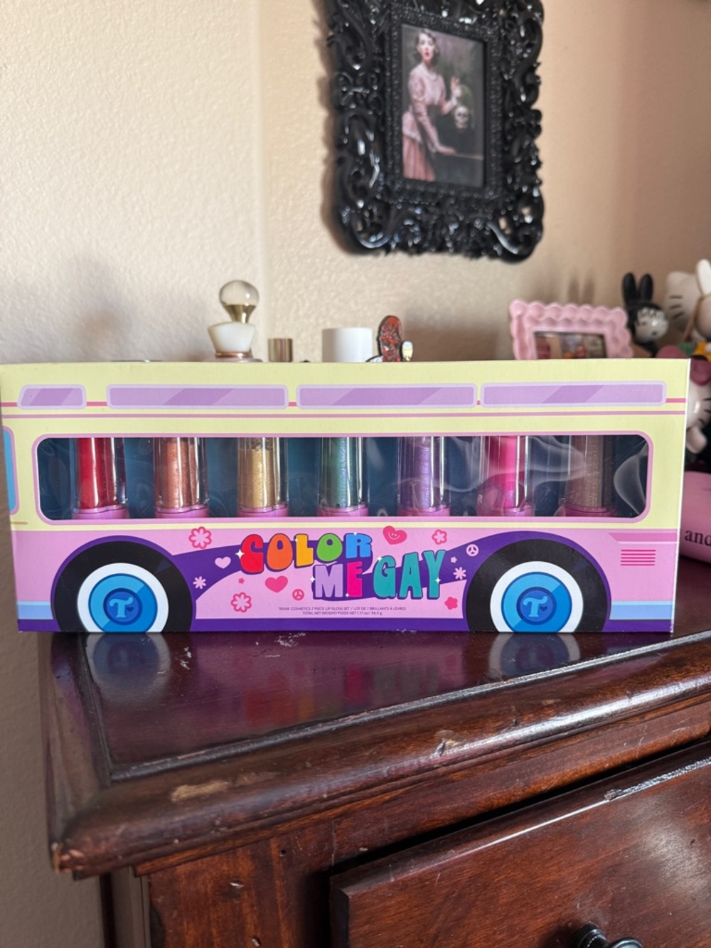 Trixie Cosmetics Color Me Gay liquid lip Bus Set - seven in all!